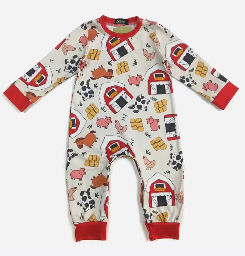 Farm & Hay Baby Romper
