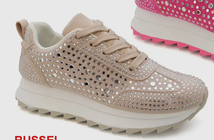 Rhinestone Platform Sneakers