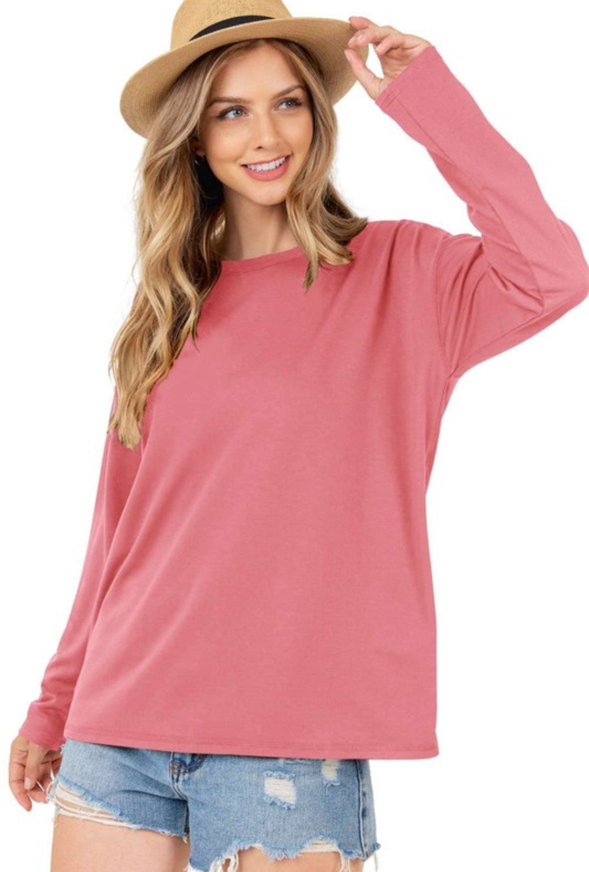 Long Sleeve Round Neck Top