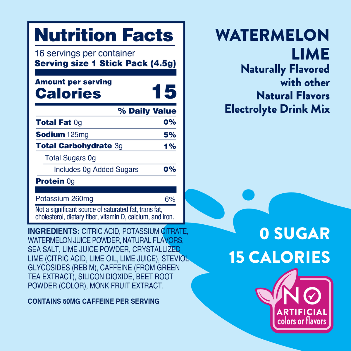 Skinny Mixes Refresher Stix- Watermelon Lime