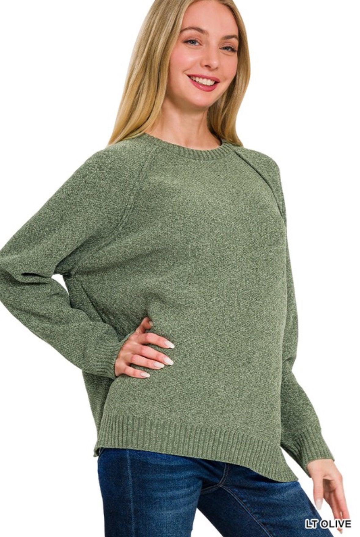 Chenille Raglan Sweater