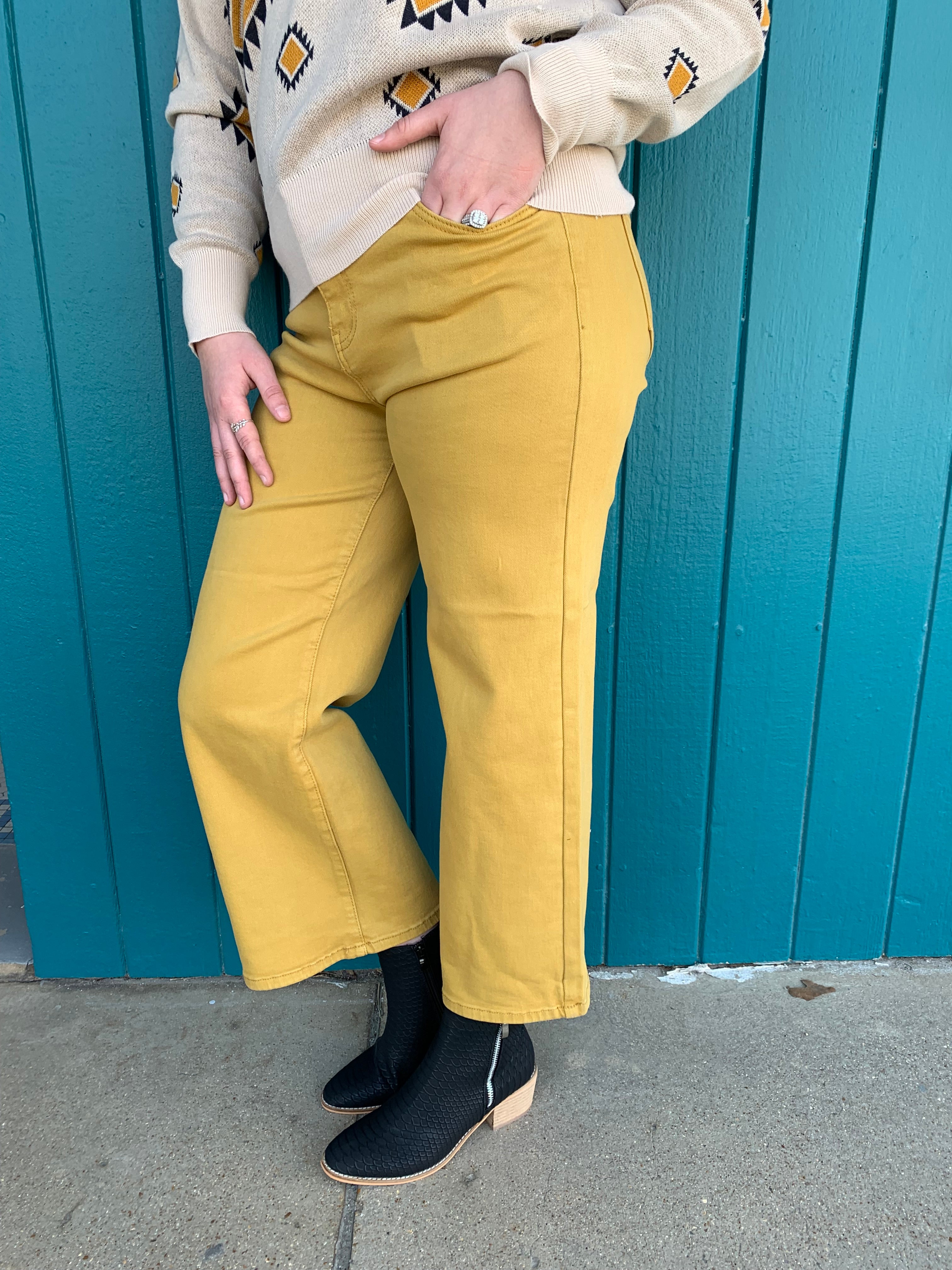 Super Stretch Wide Leg Jeans