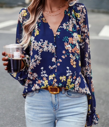 Floral Long Sleeve Blouse