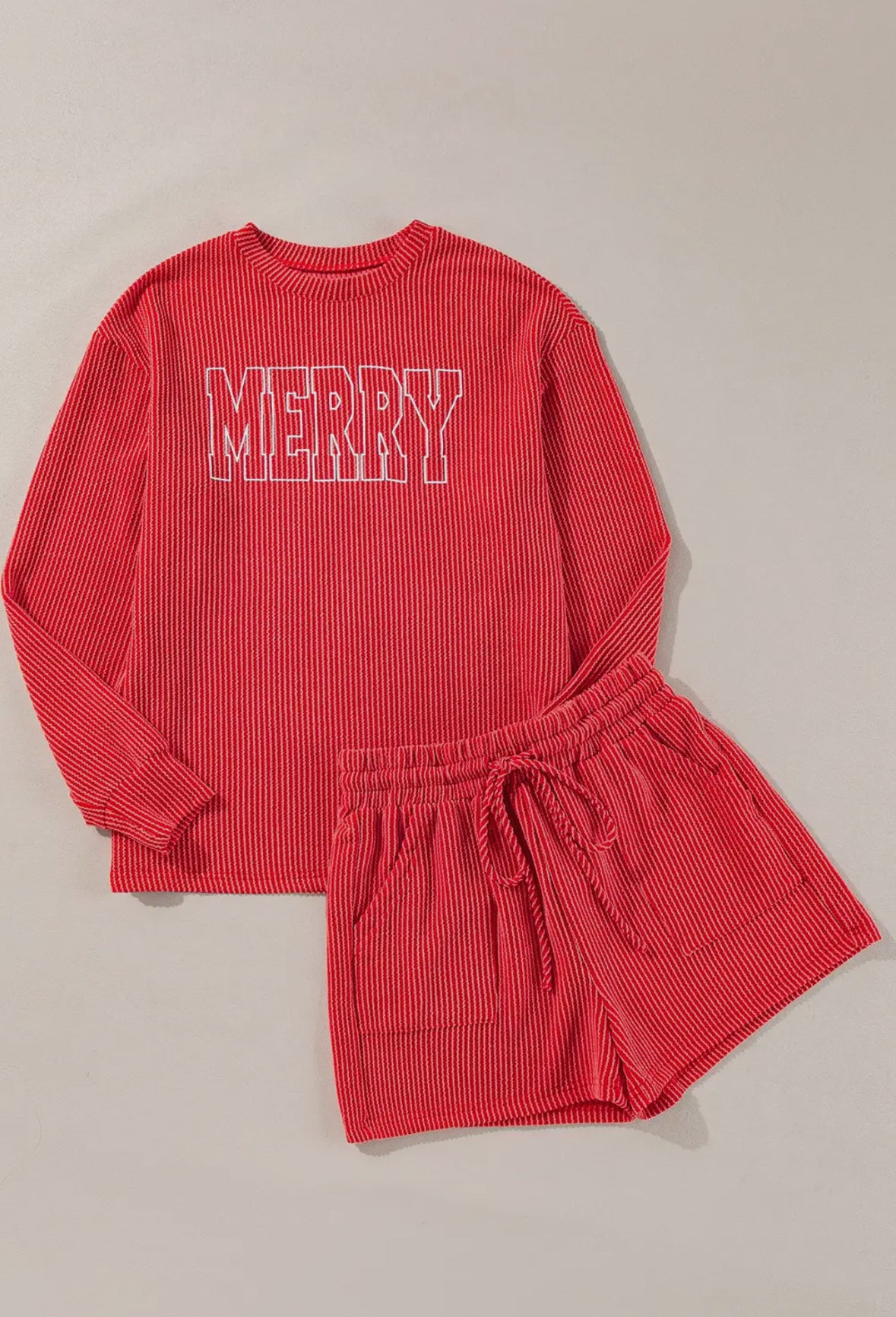 Merry Ribbed Knit Set