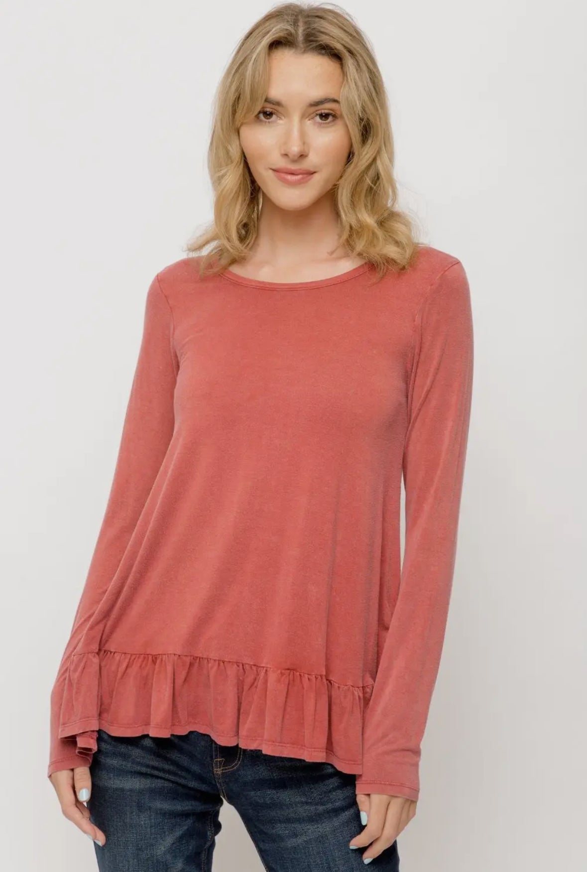 Ruffle Hem Top