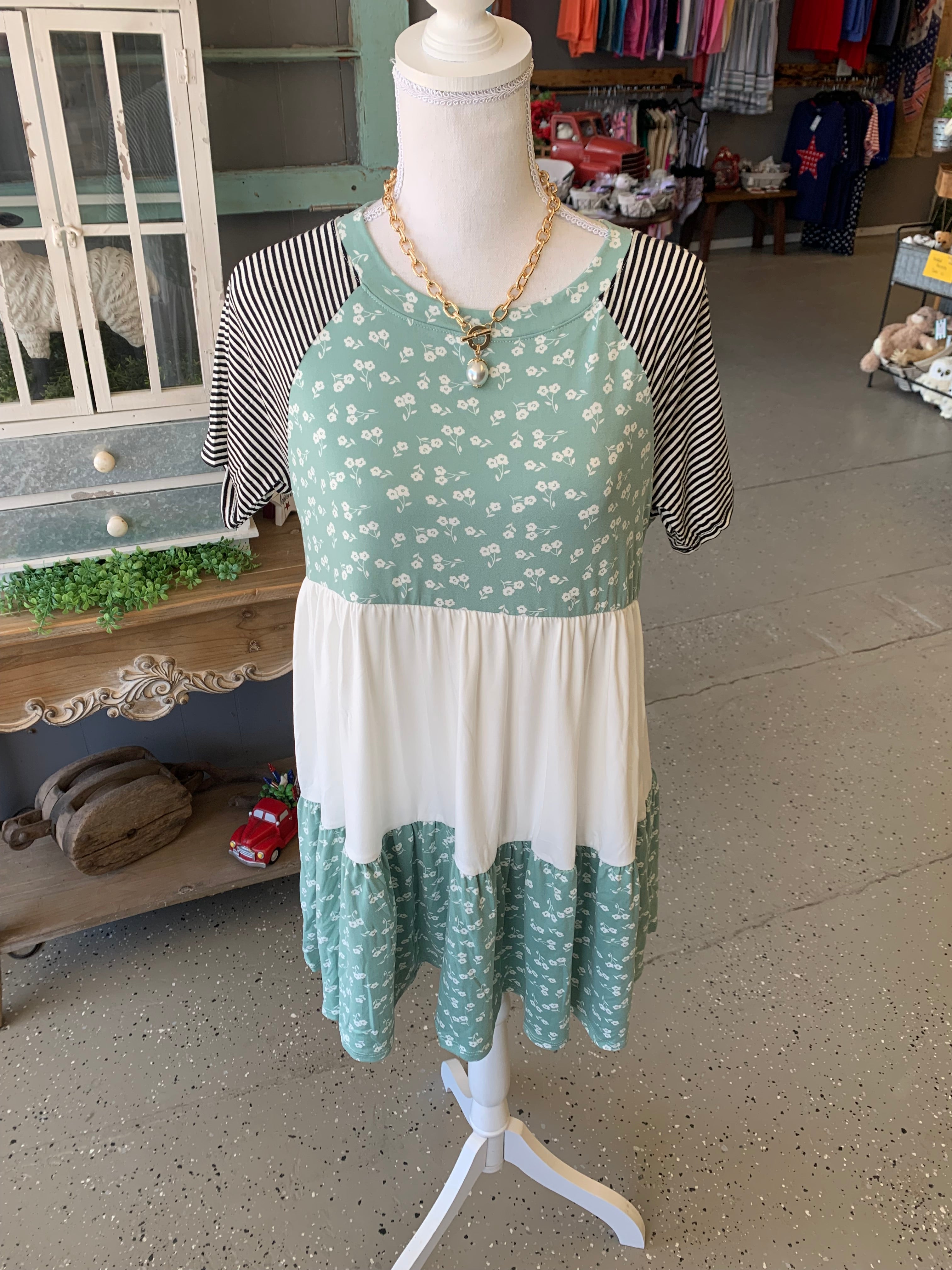 Sage Babydoll Dress