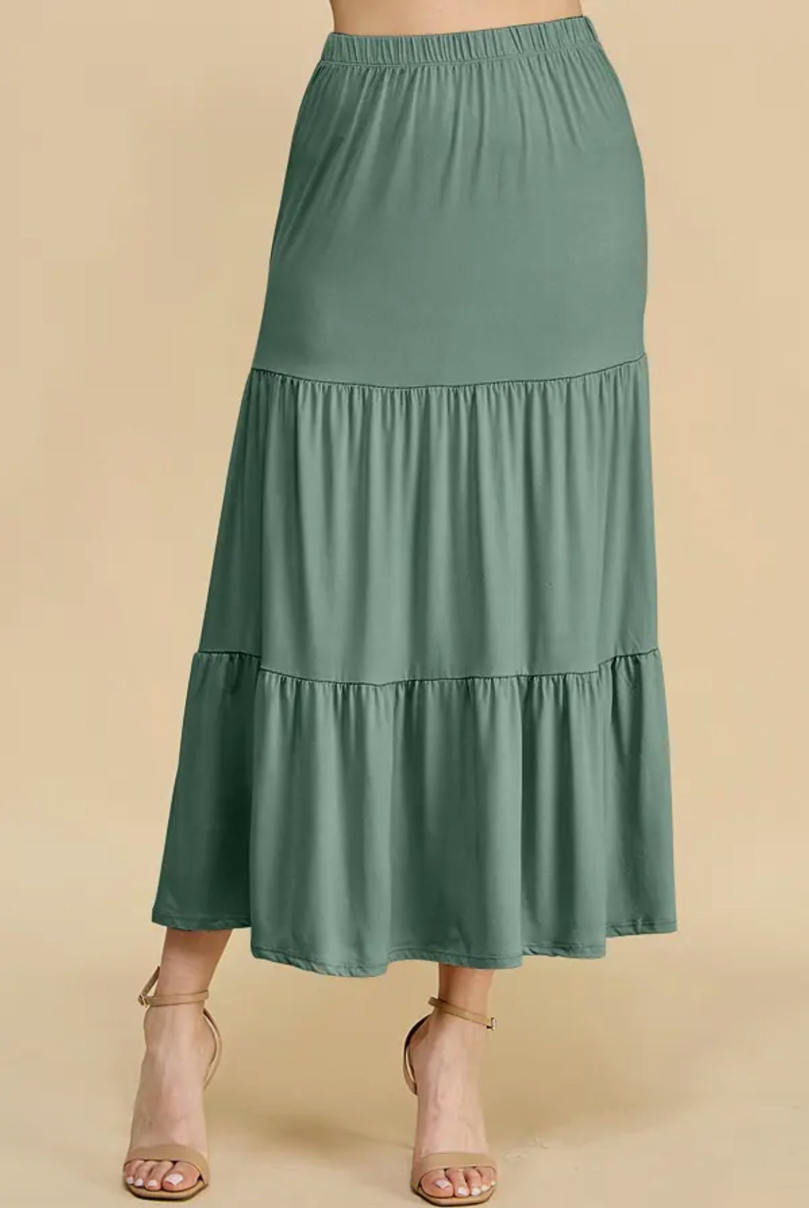 Tiered Midaxi Skirt