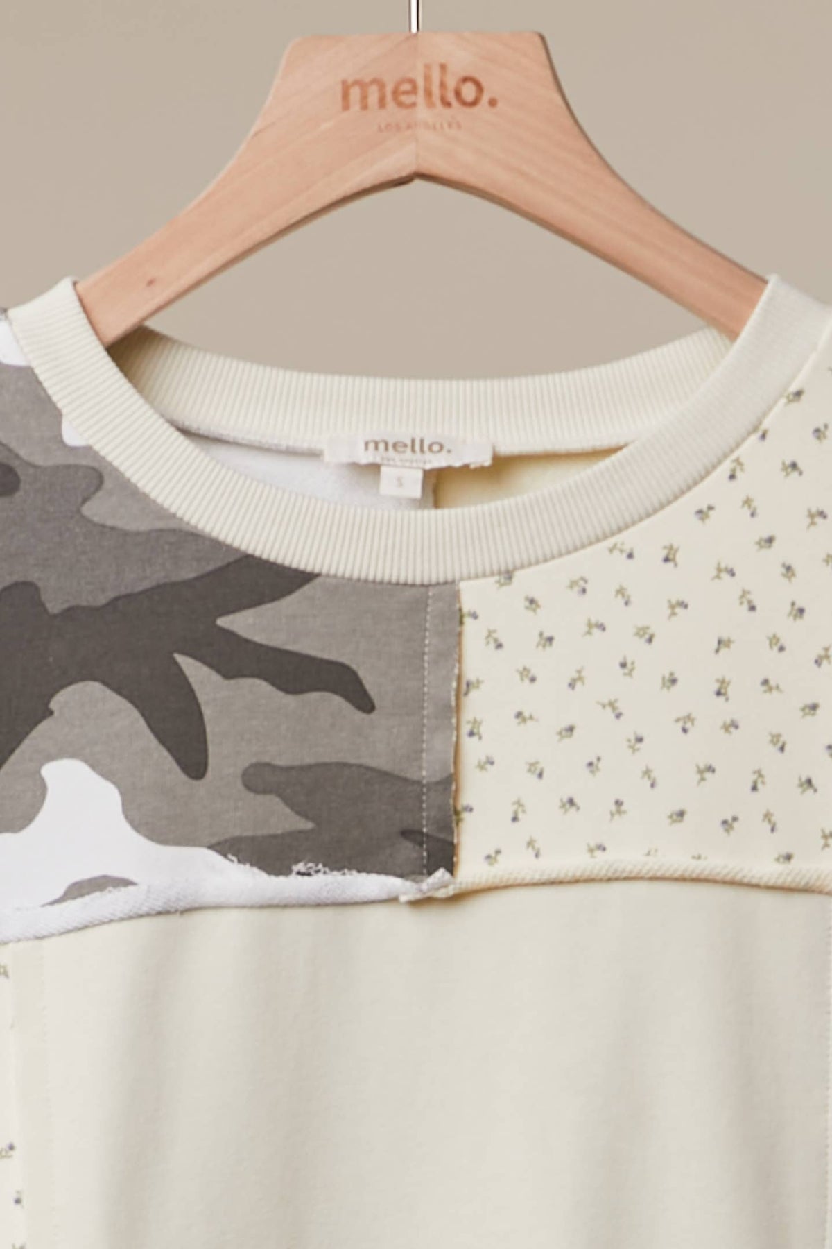 Multi Fabric Patchwork Sweatshirt