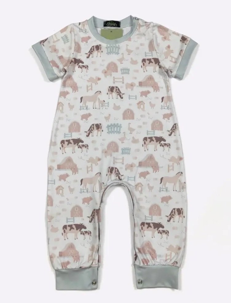Barnyard Blue Romper