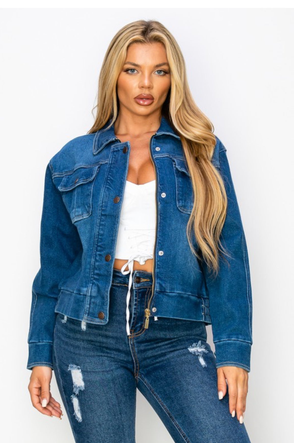 Blue Bomber Denim Jacket