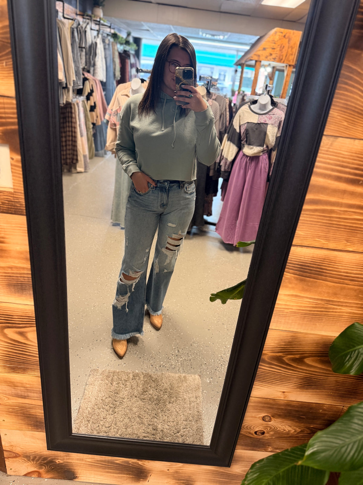 HIGH RISE WIDE LEG JEANS