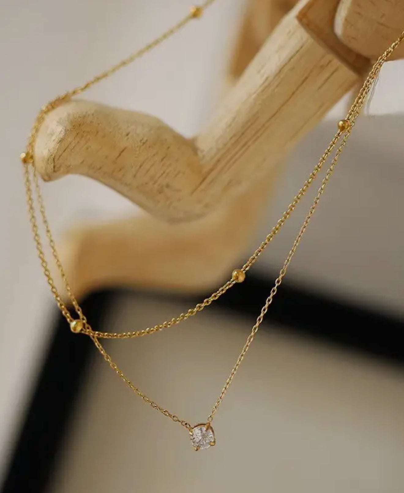 18K Stainless Steel Tarnish Free Crystal Necklace Set