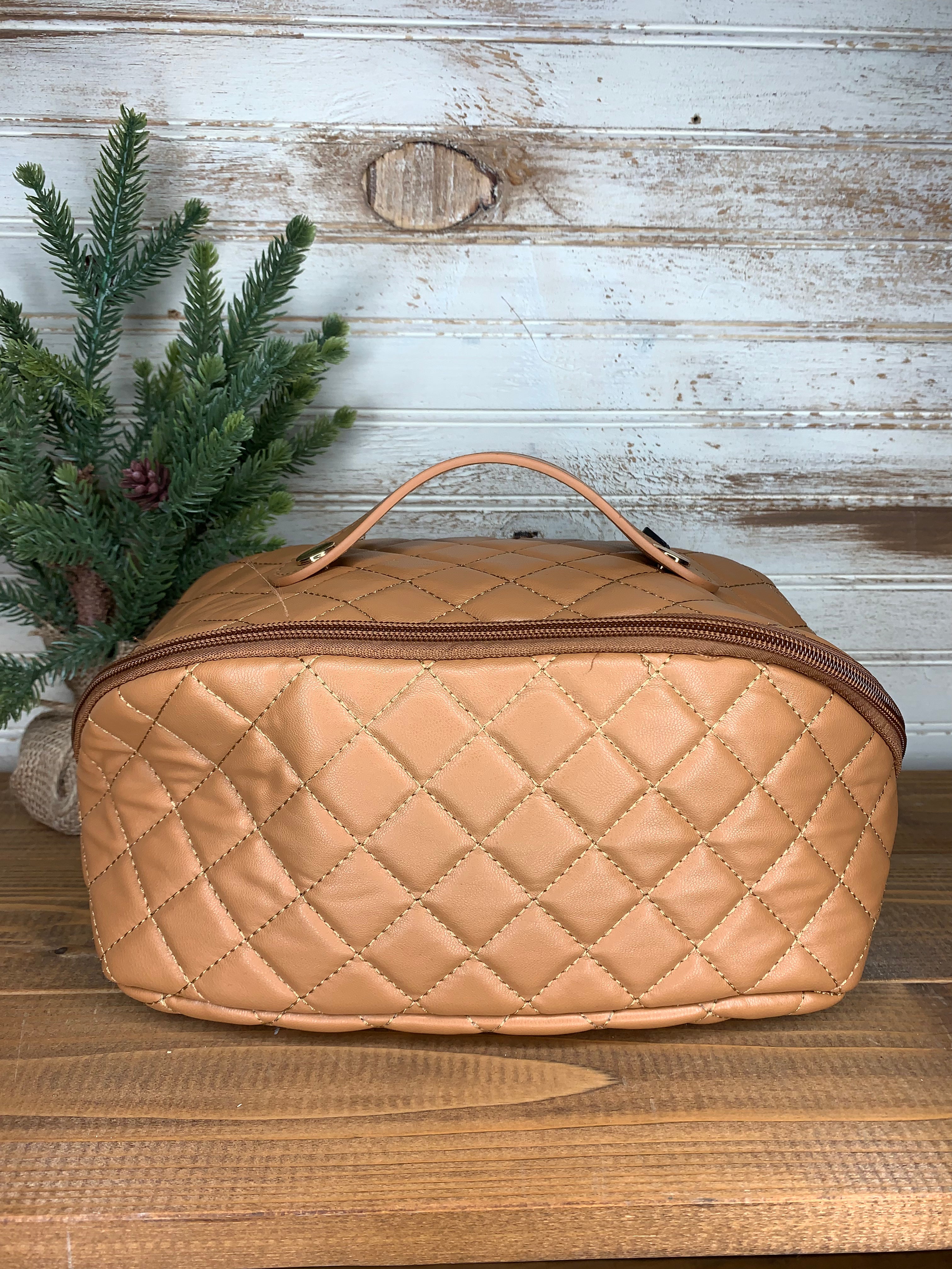 The Everything Makeup Bag Quilted Cosmetic Case