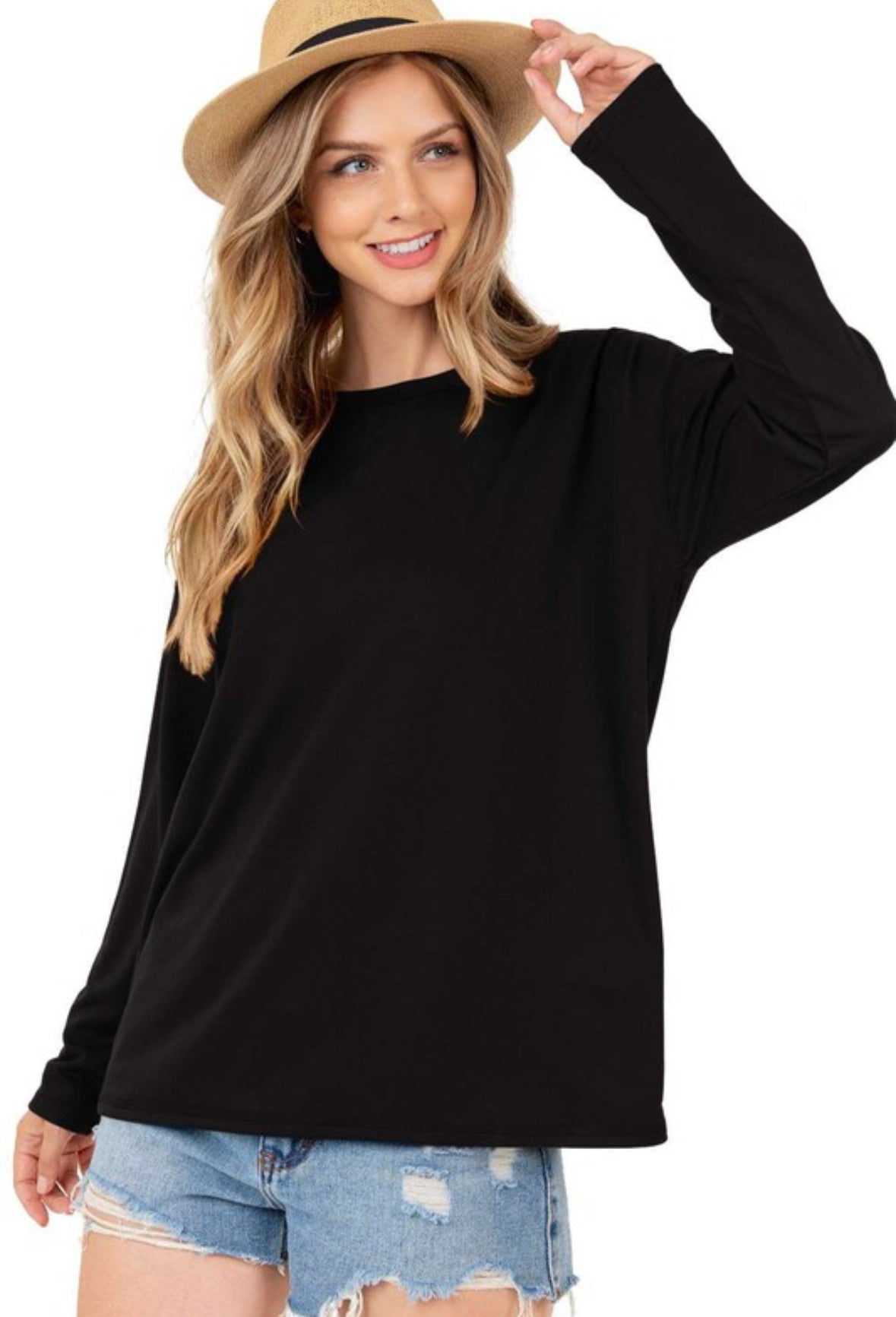 Long Sleeve Round Neck Top