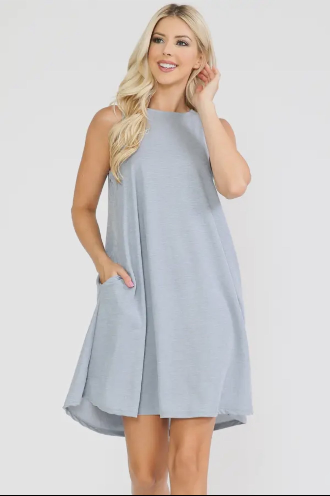 Grey Blue Dress