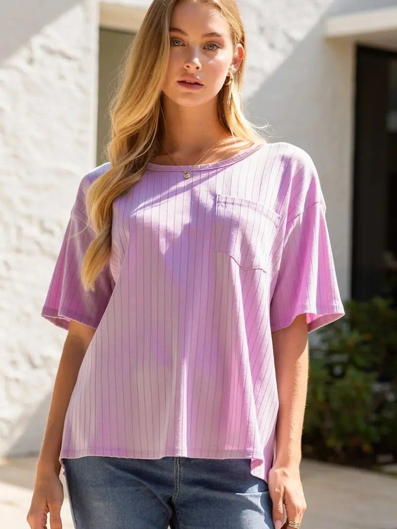 Boyfriend Ribbed Knit Top