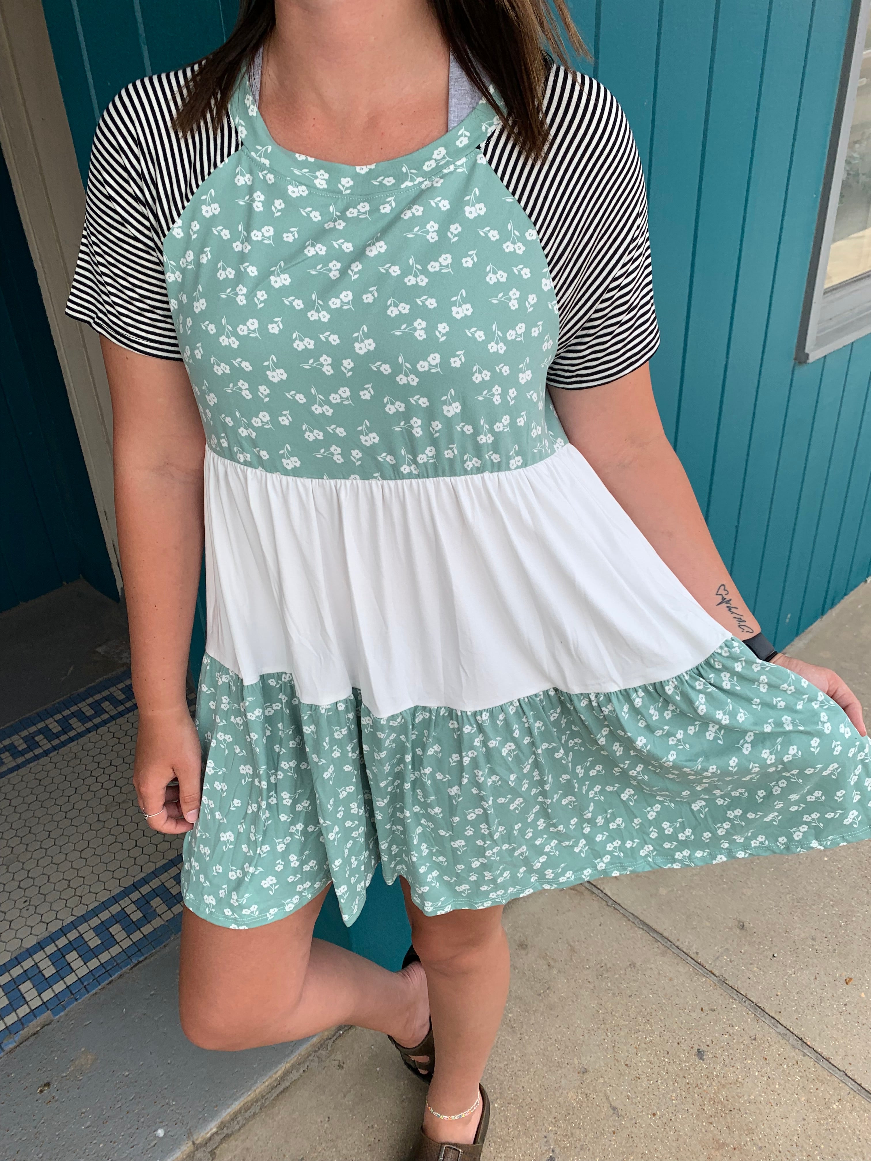 Sage Babydoll Dress