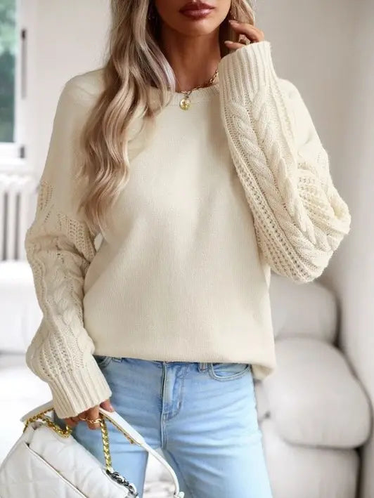 Cable Knit Sleeve Sweater