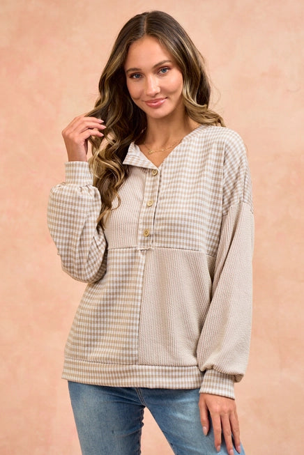 Check Mate Long Sleeve Top