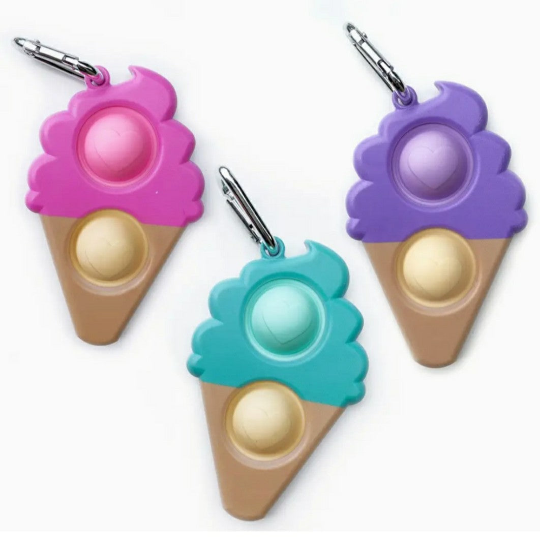 Ice Cream Cone Fidget Keychain