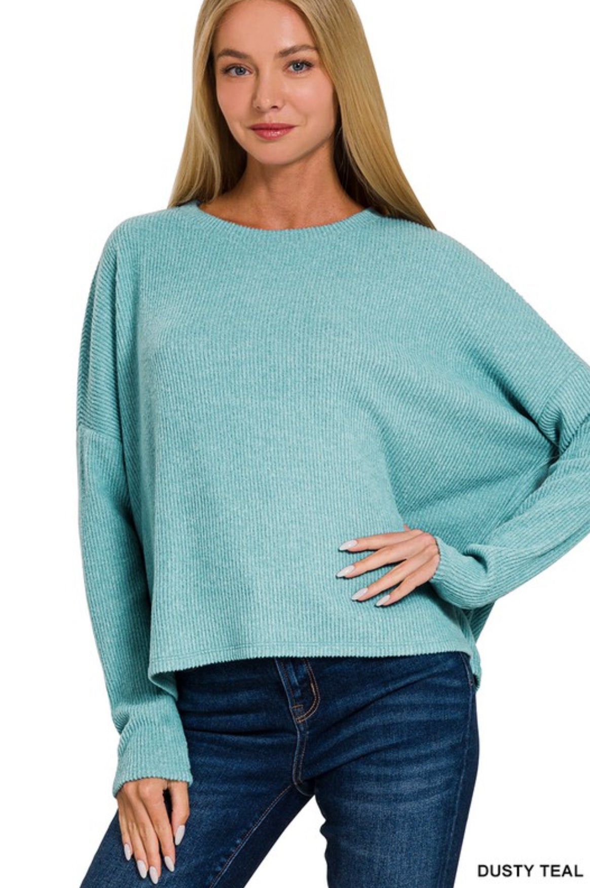 Ribbed Long Sleeve Sweater