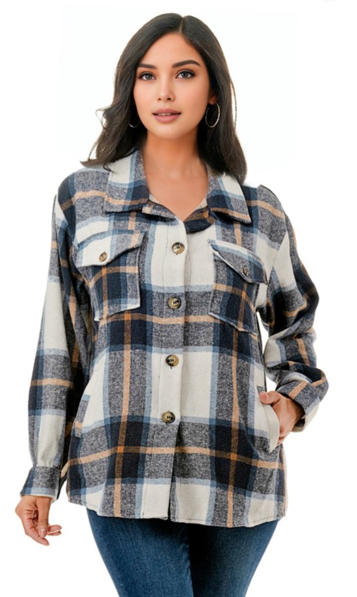 Oversized Plaid Flannel Shacket