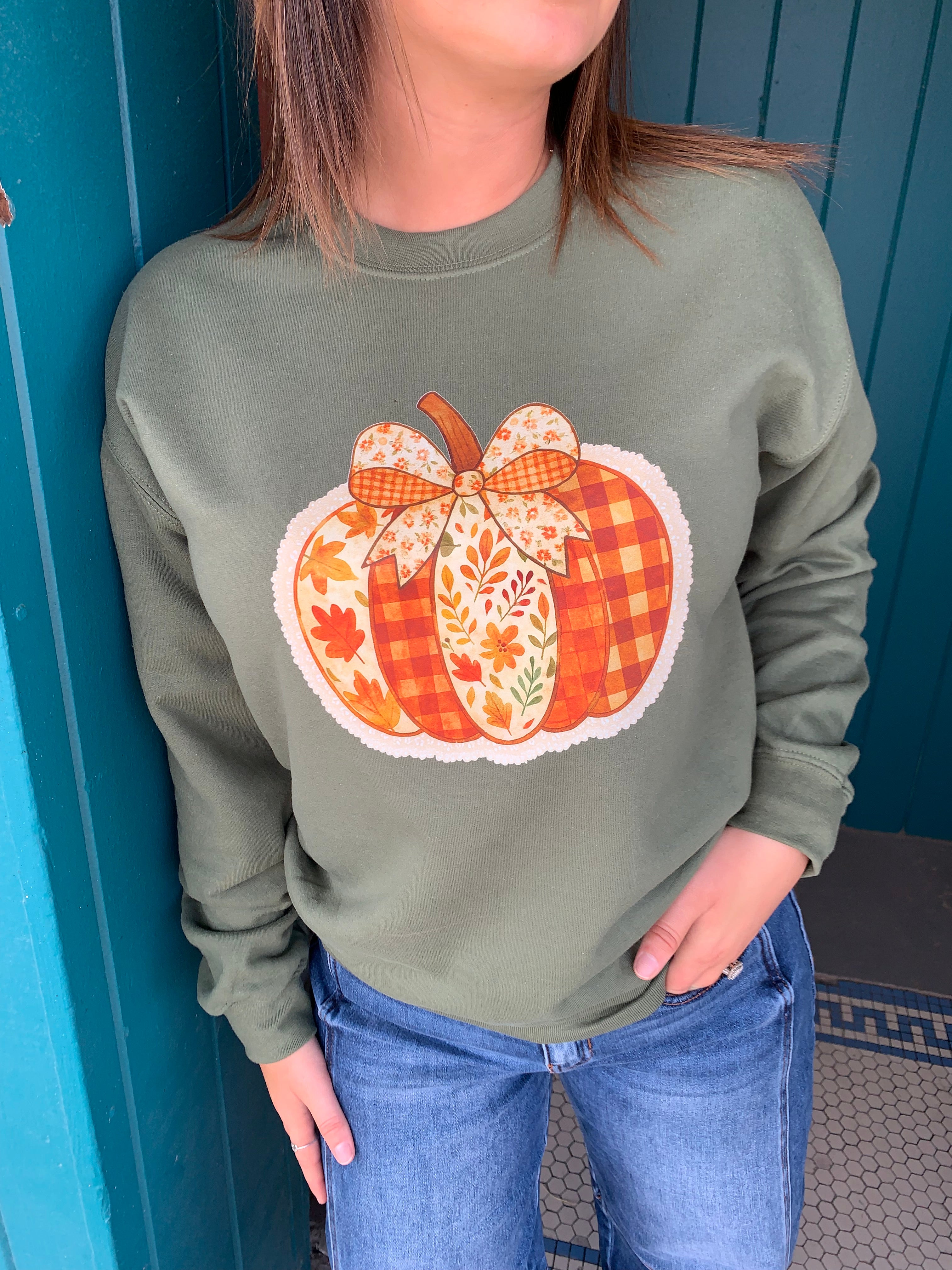 Bow Pumpkin Sweatshirt