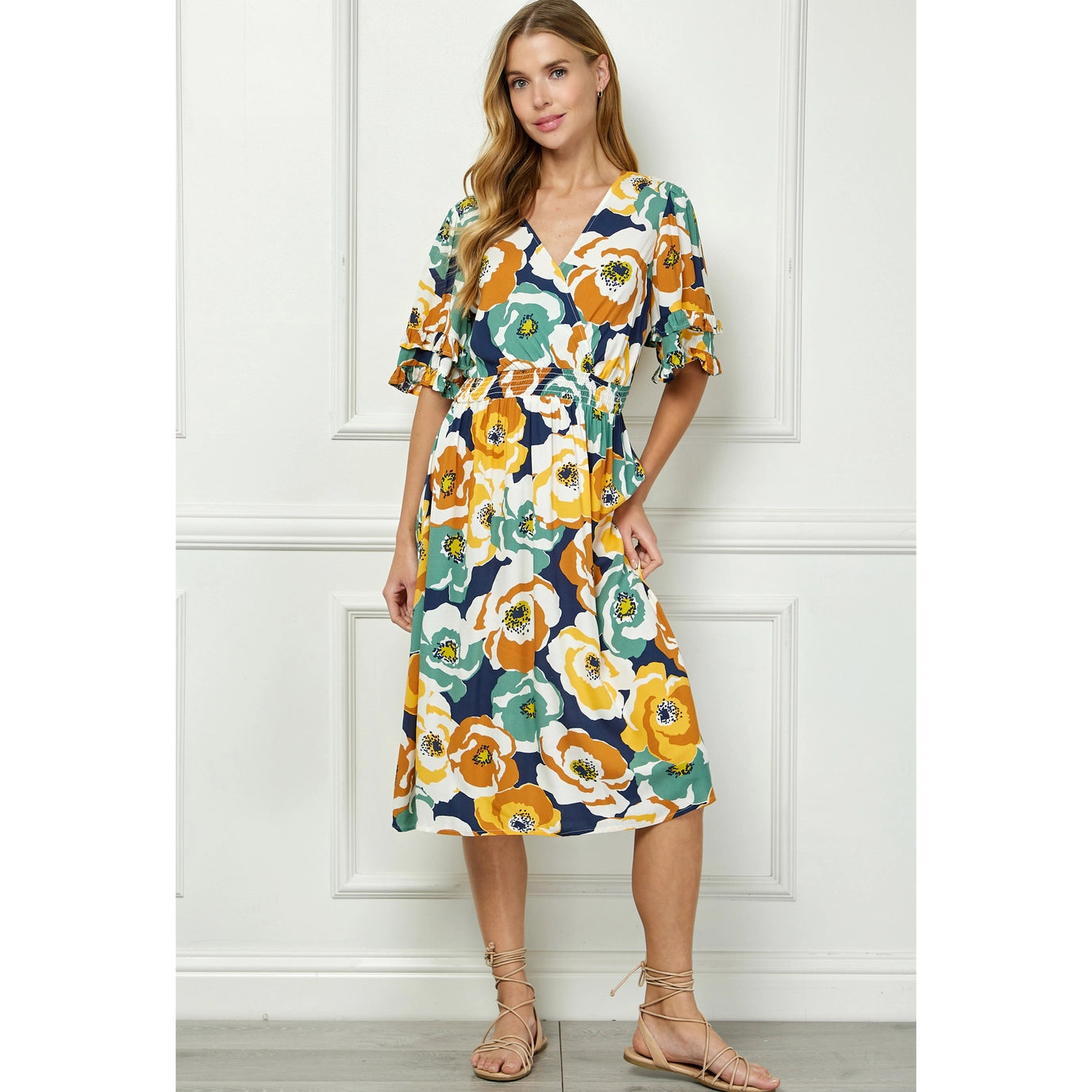 Elegant Surplice Dress