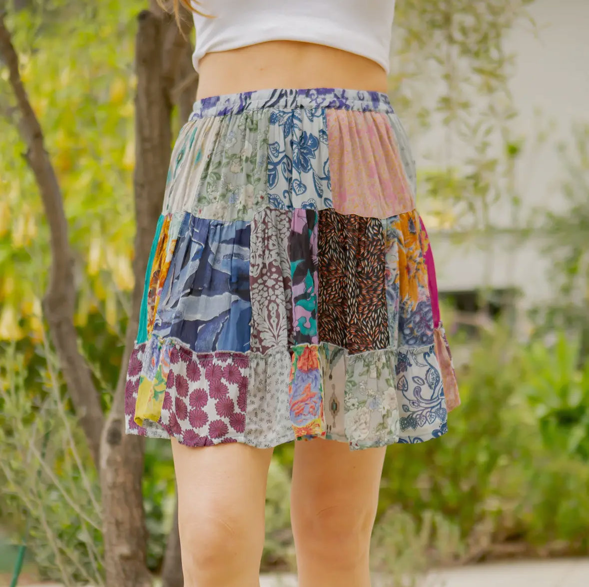 Patchwork Mini Skirt