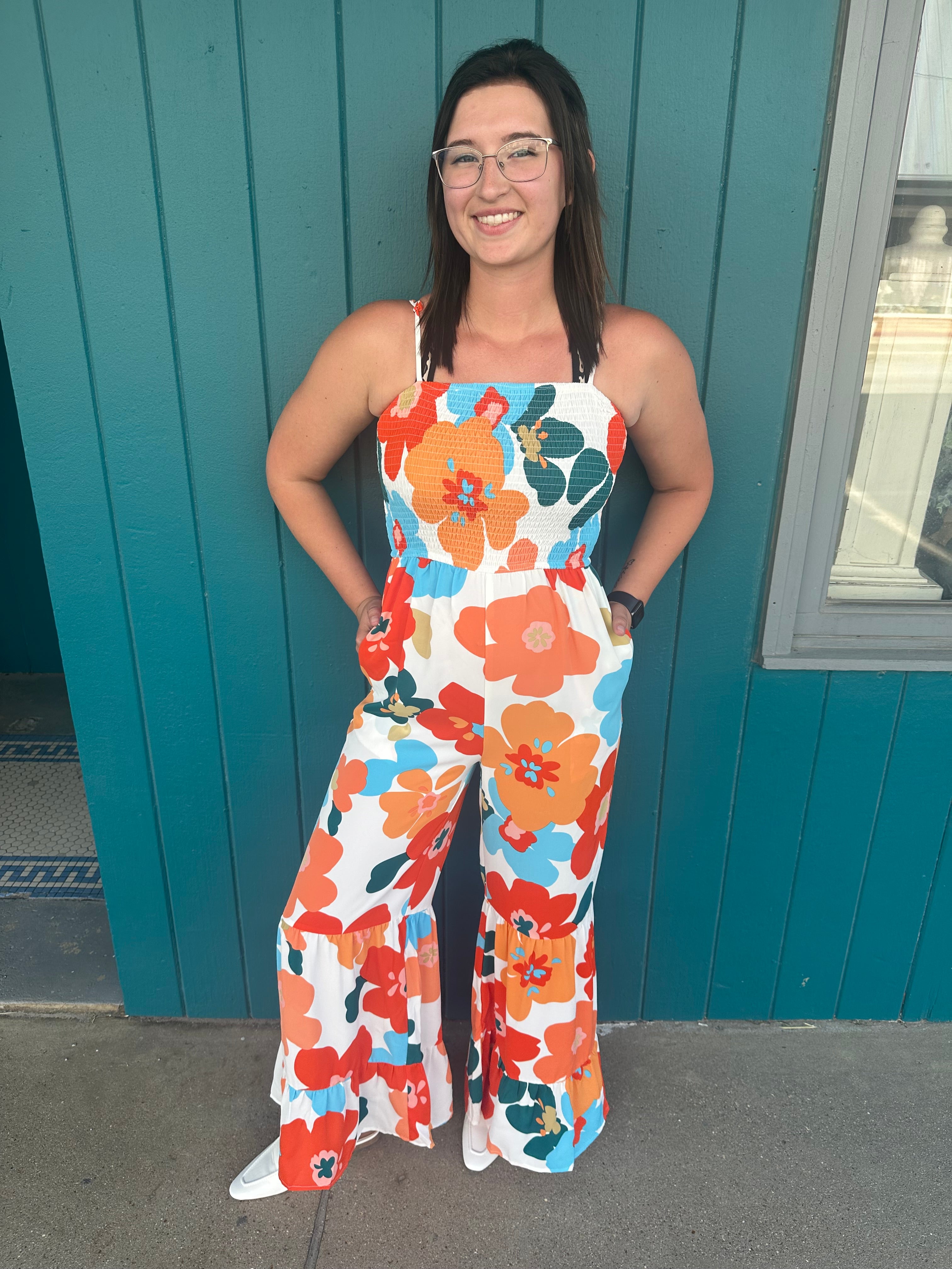 Floral Print Jumpsuit