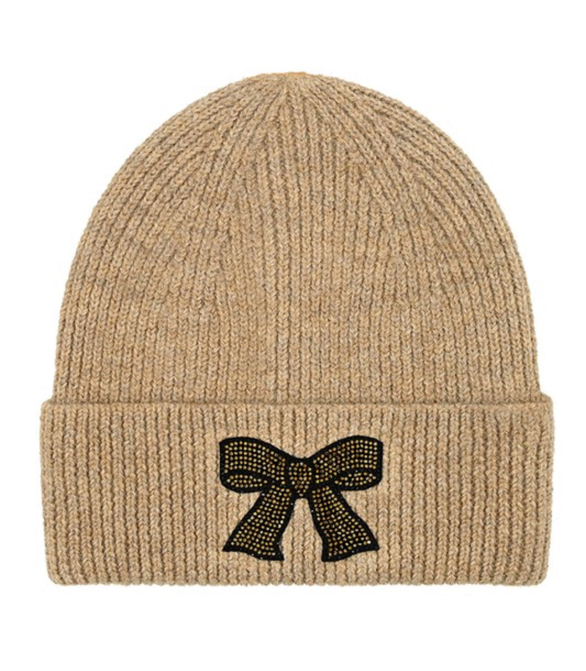 C.C Rhinestone Ribbon Embellishment Beanie