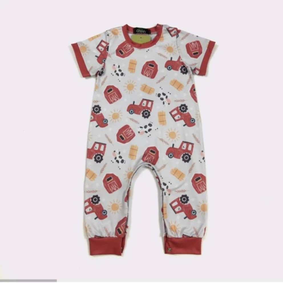 Baby Rural Red Romper