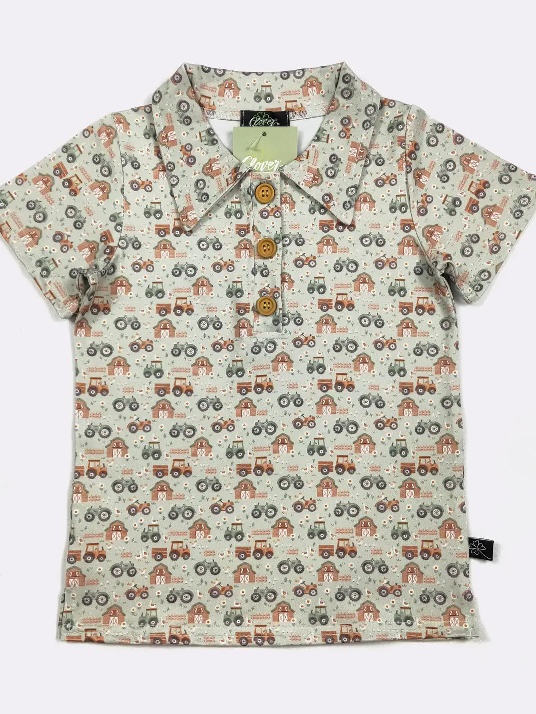 Green Gander Boy Collar Shirt