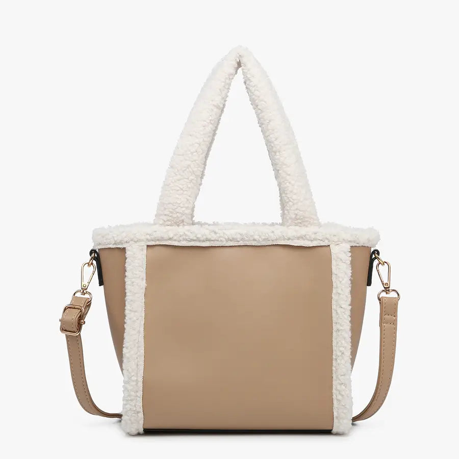Helsinki Sherpa Trim Satchel/ Crossbody