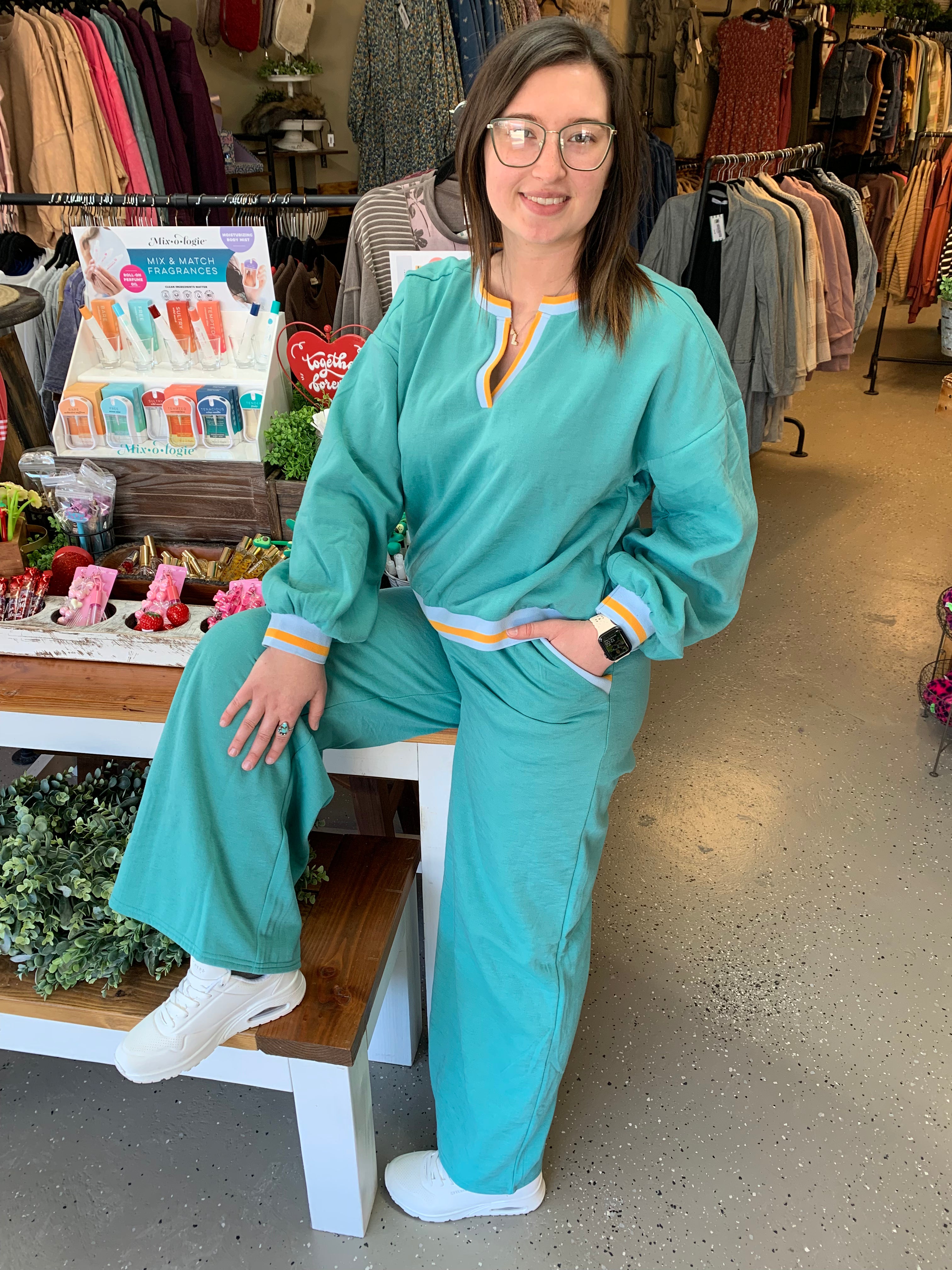 Color Block Band Detailed Pants