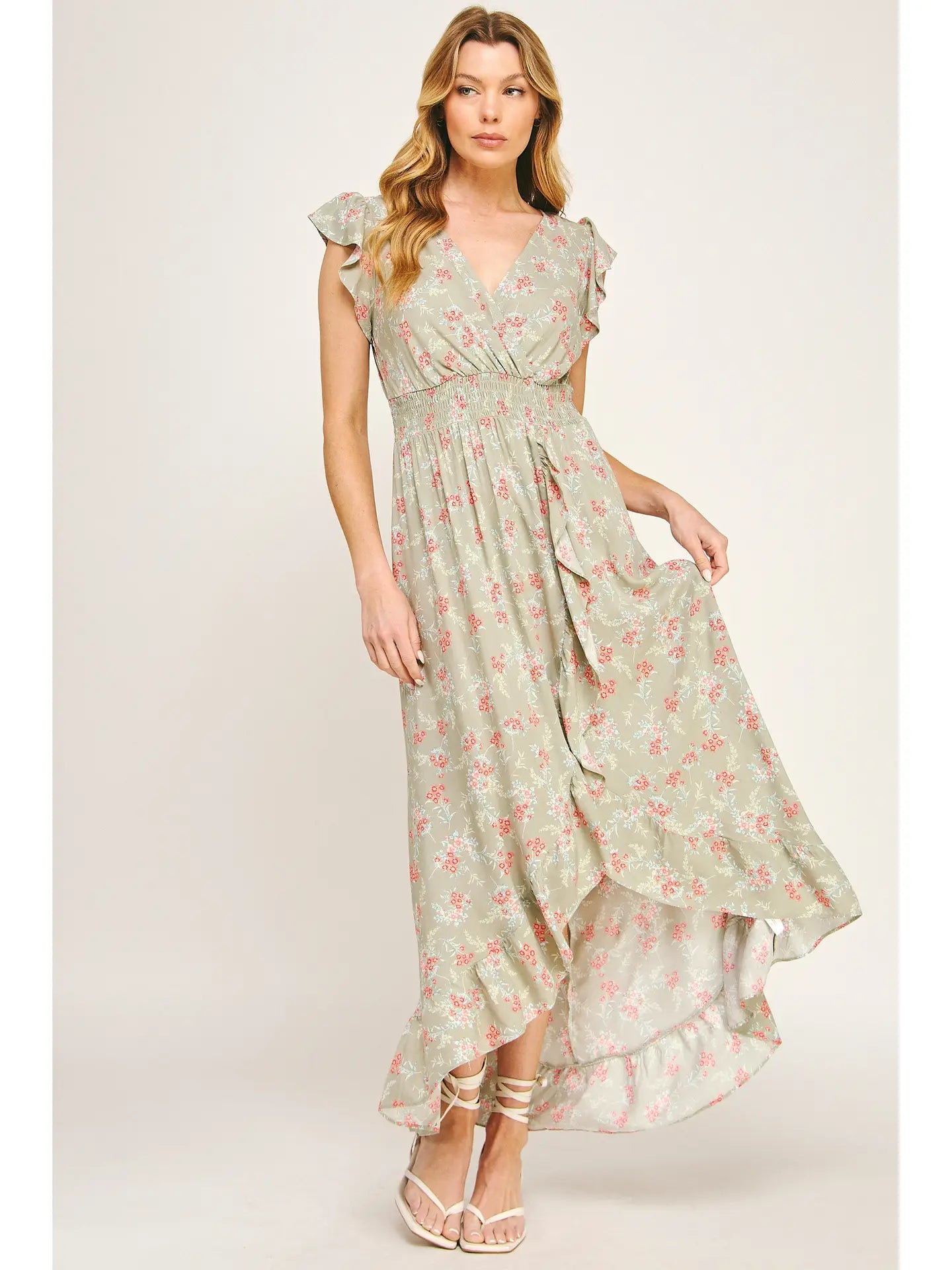 Maxi Dress w/ Ruffle Detail