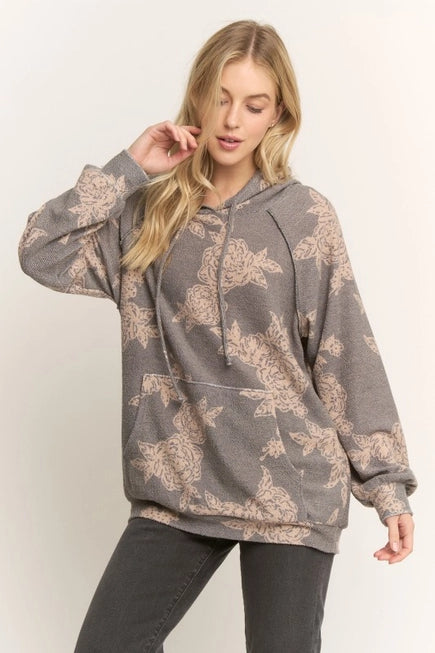 Multi Print Hoodie Top