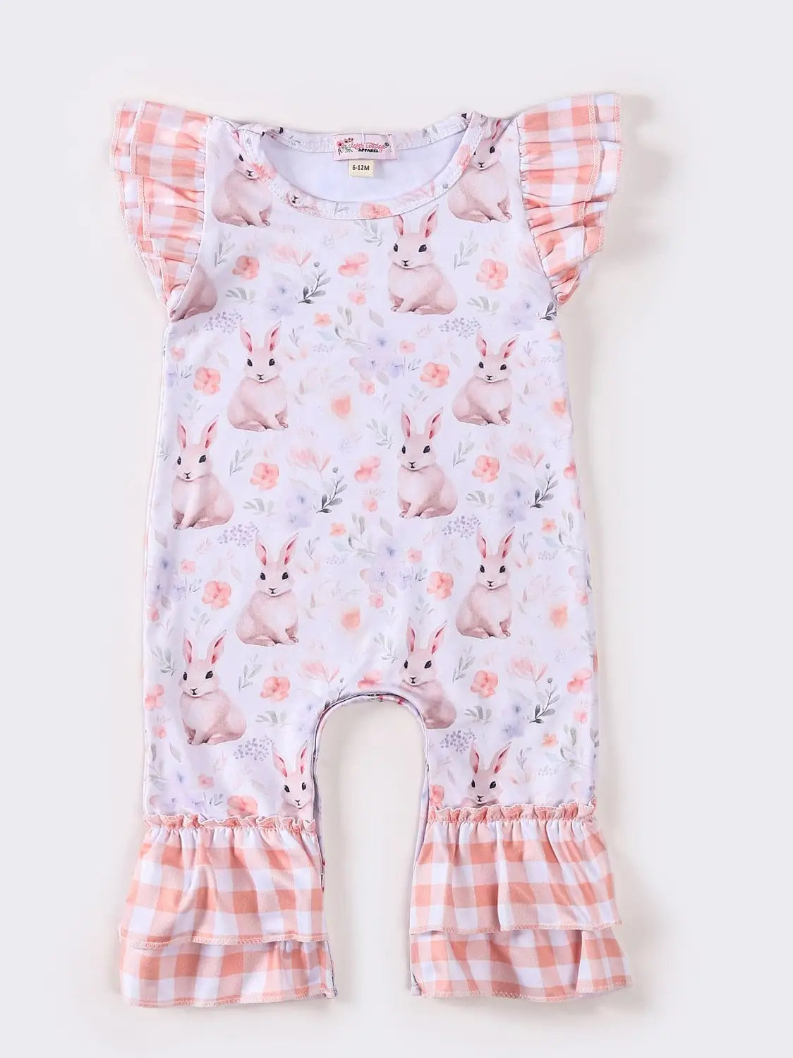 Peach Bunnyhop Baby Romper