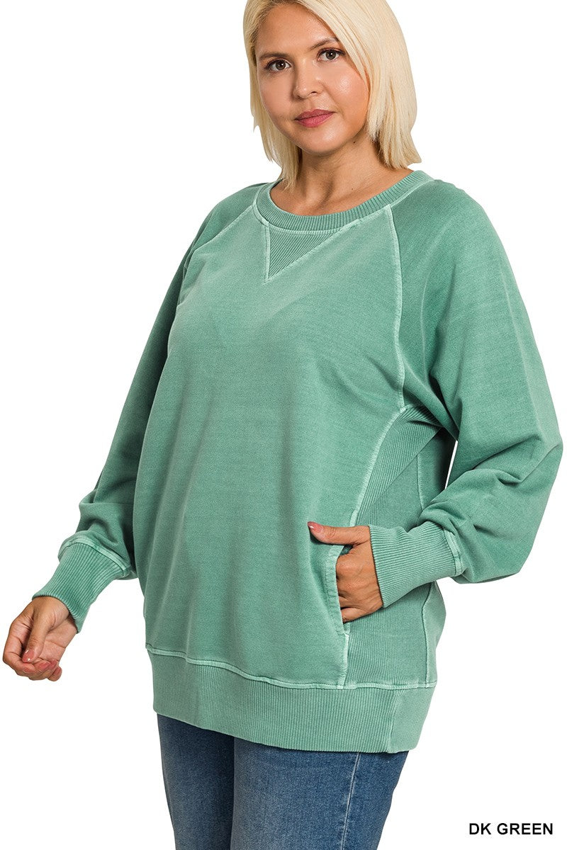 Plus Pigment French Terry Pullover