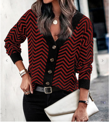 V-neck Casual Cardigan