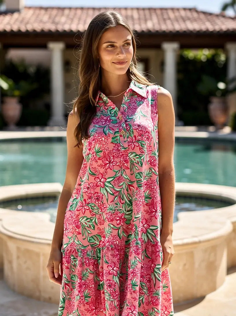 Seaside Chic Collared Summer Dress