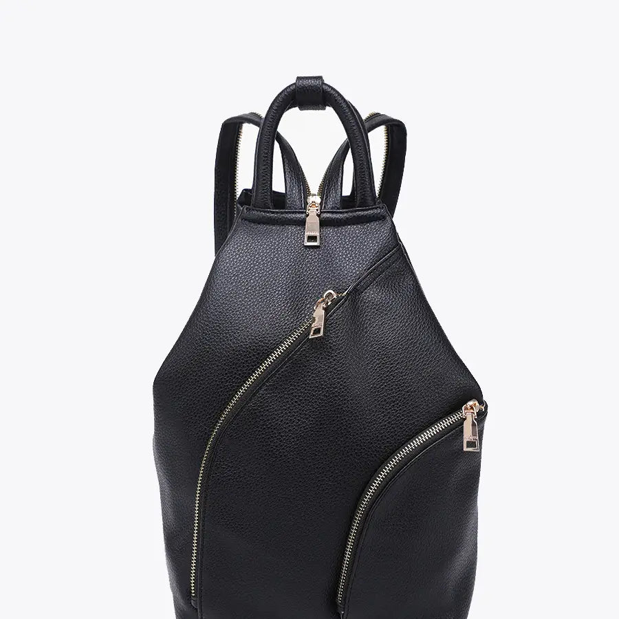 Maura Diagonal Zipper Backpack