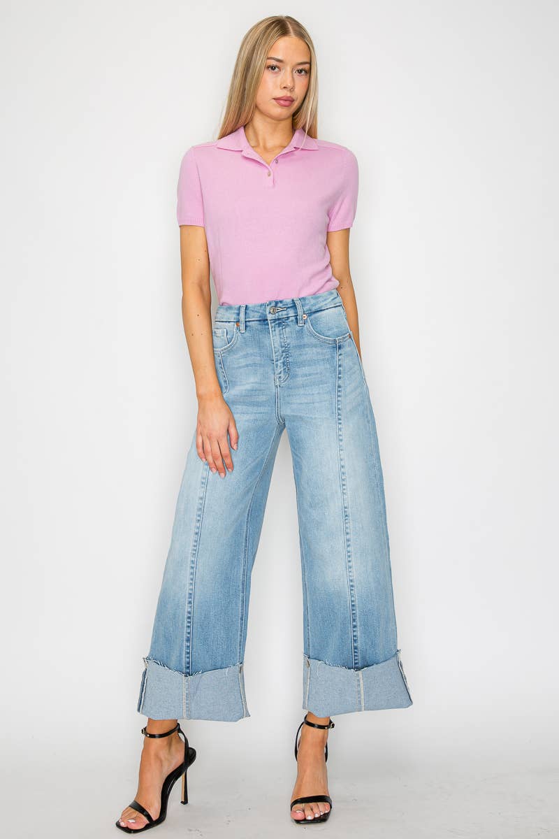 INSEAM TRANSFORM  MID RISE WIDE LEG JEANS