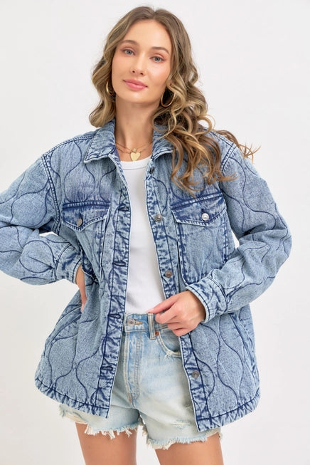 Quilted Denim Jacket