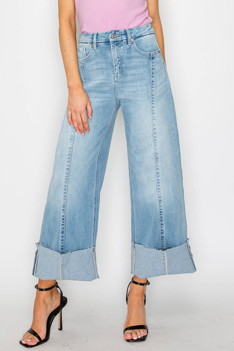INSEAM TRANSFORM  MID RISE WIDE LEG JEANS