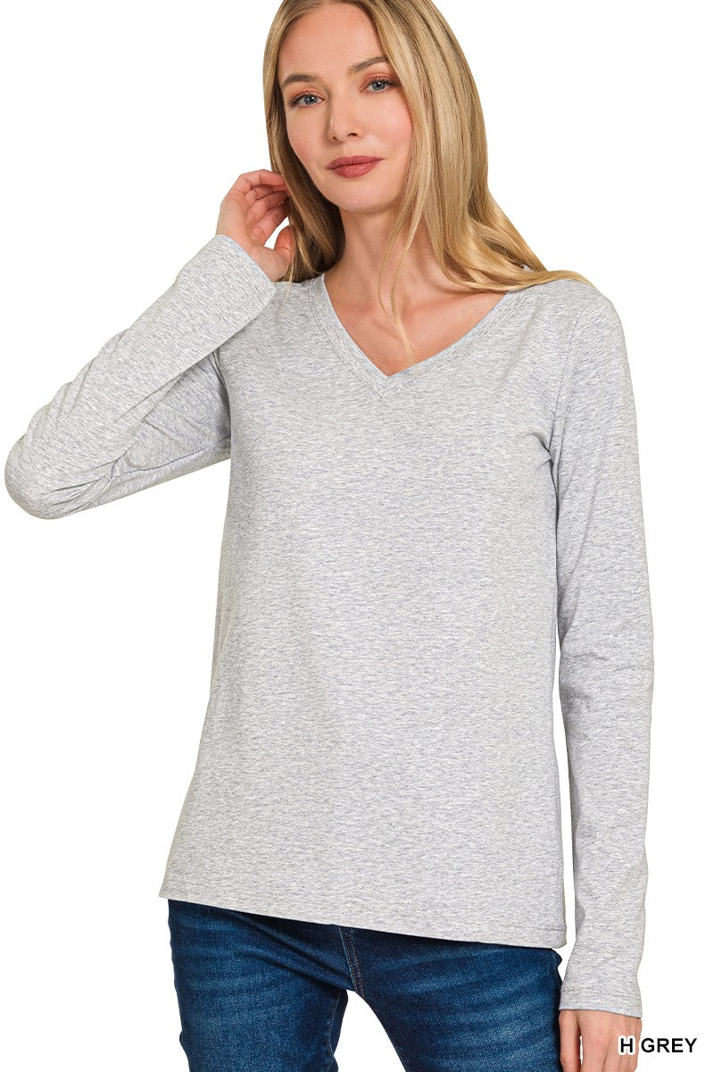 V-neck Long Sleeve T-shirt