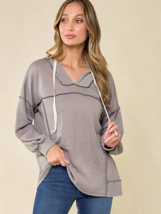 Grey Hoodie/ Top