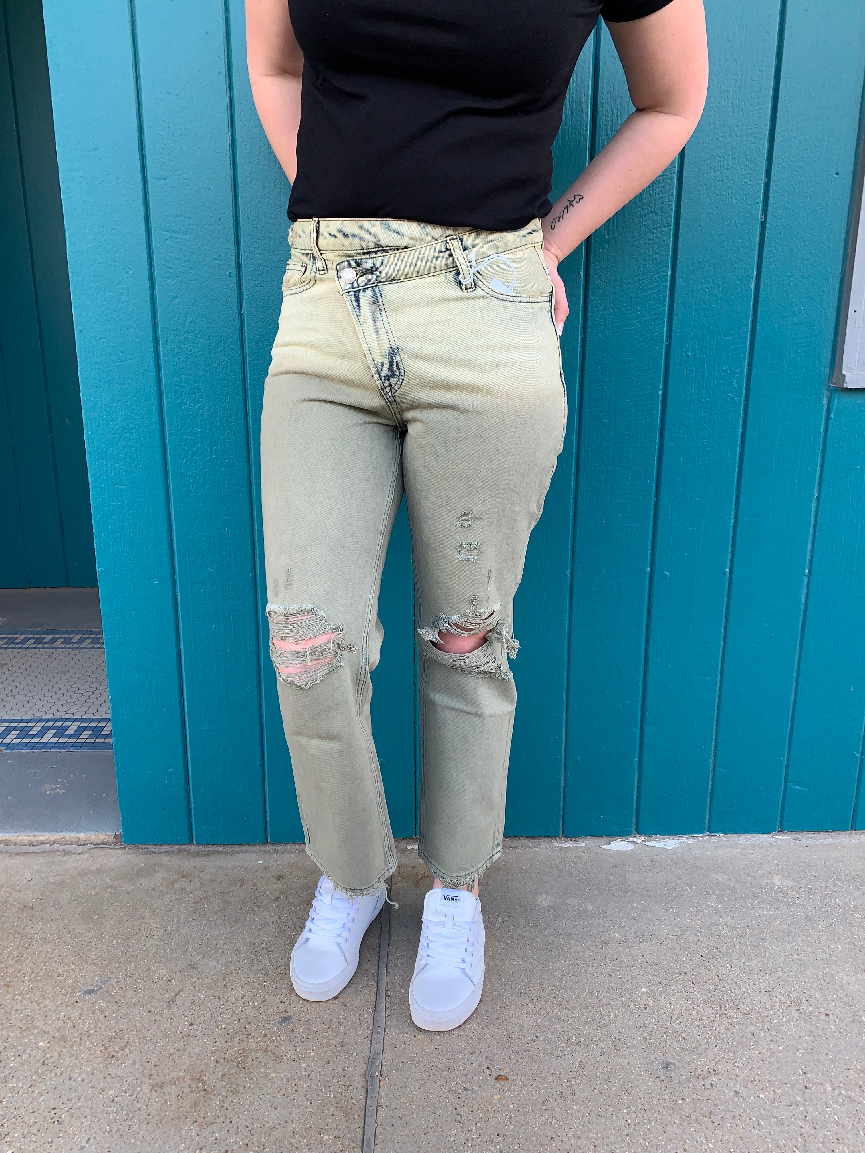 Crop Criss Cross Sage Vevert Jeans