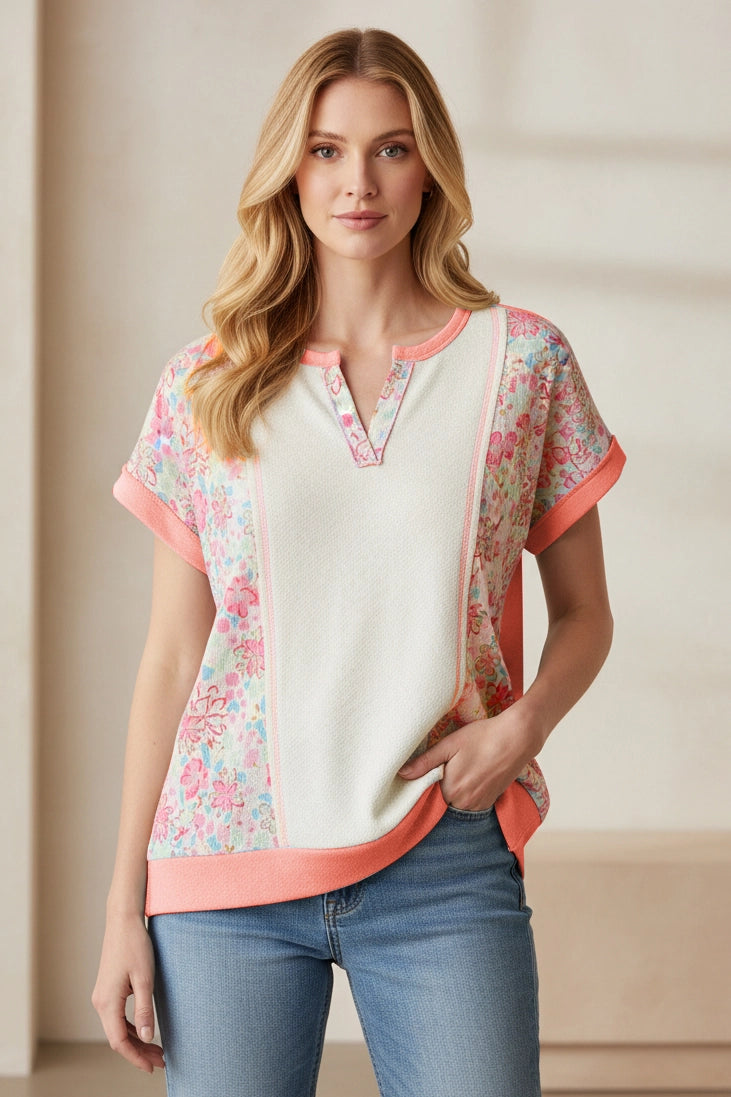 V-neck Floral Top