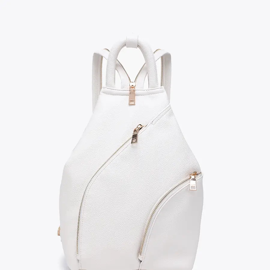 Maura Diagonal Zipper Backpack
